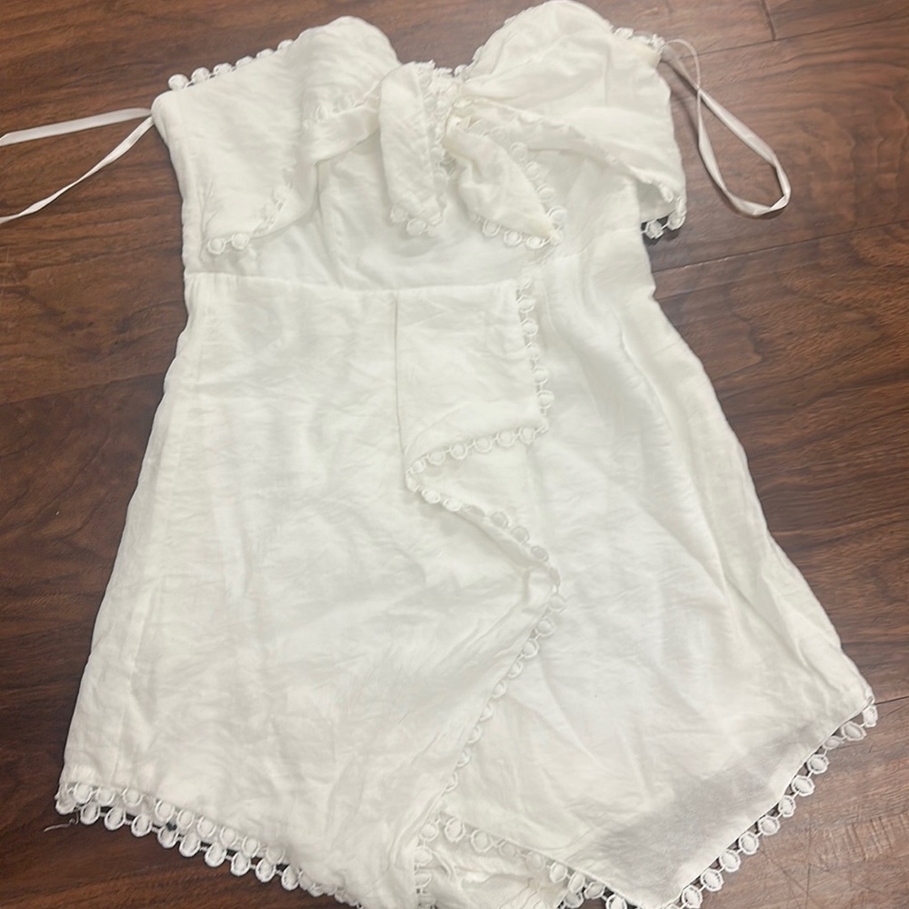 White Bow Romper